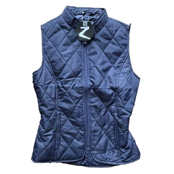 NWT Horze Spirit Classic Qulited Vest Equestrian Navy Blue Size Small 4 Women - Picture 1 of 10